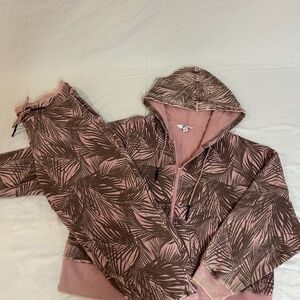 Womens Pink/Brown Palm Tree Tracksuit